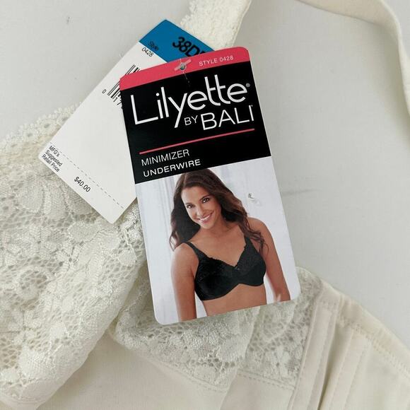 NWT Lilyette by Bali Minimizer Comfort Lace Underwire Bra (38DDD) - Picture 9 of 13